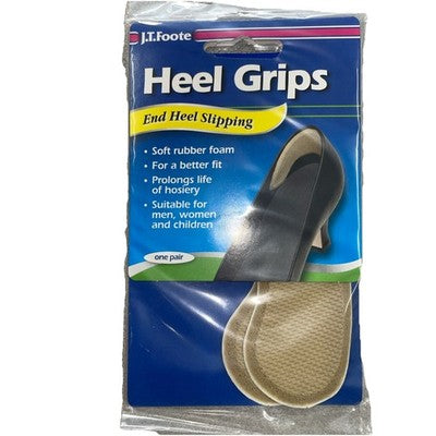 Foote Rubber Heel Grippers / Pads Self Adhesive Prevent Heel Slippage 1 Pair