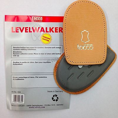 Tacco 634 Level Walker Leather Heel Cushions Latex Insoles Shoe Lifts Back Pads