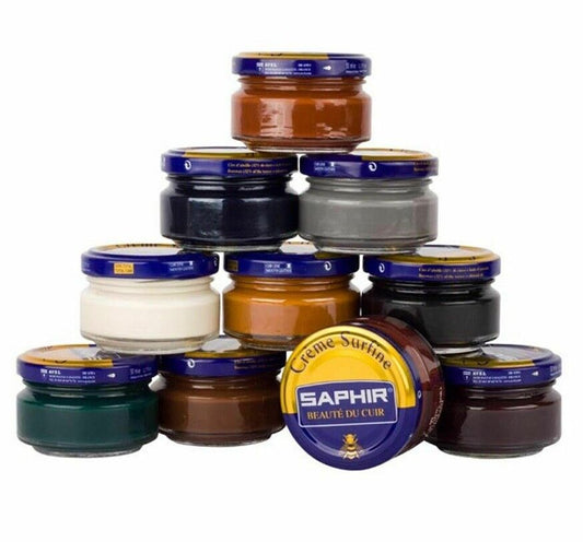 SAPHIR Cream Polish Shoe Boot Leather nourishing Beaute du Cuir Surfine 50ml Jar