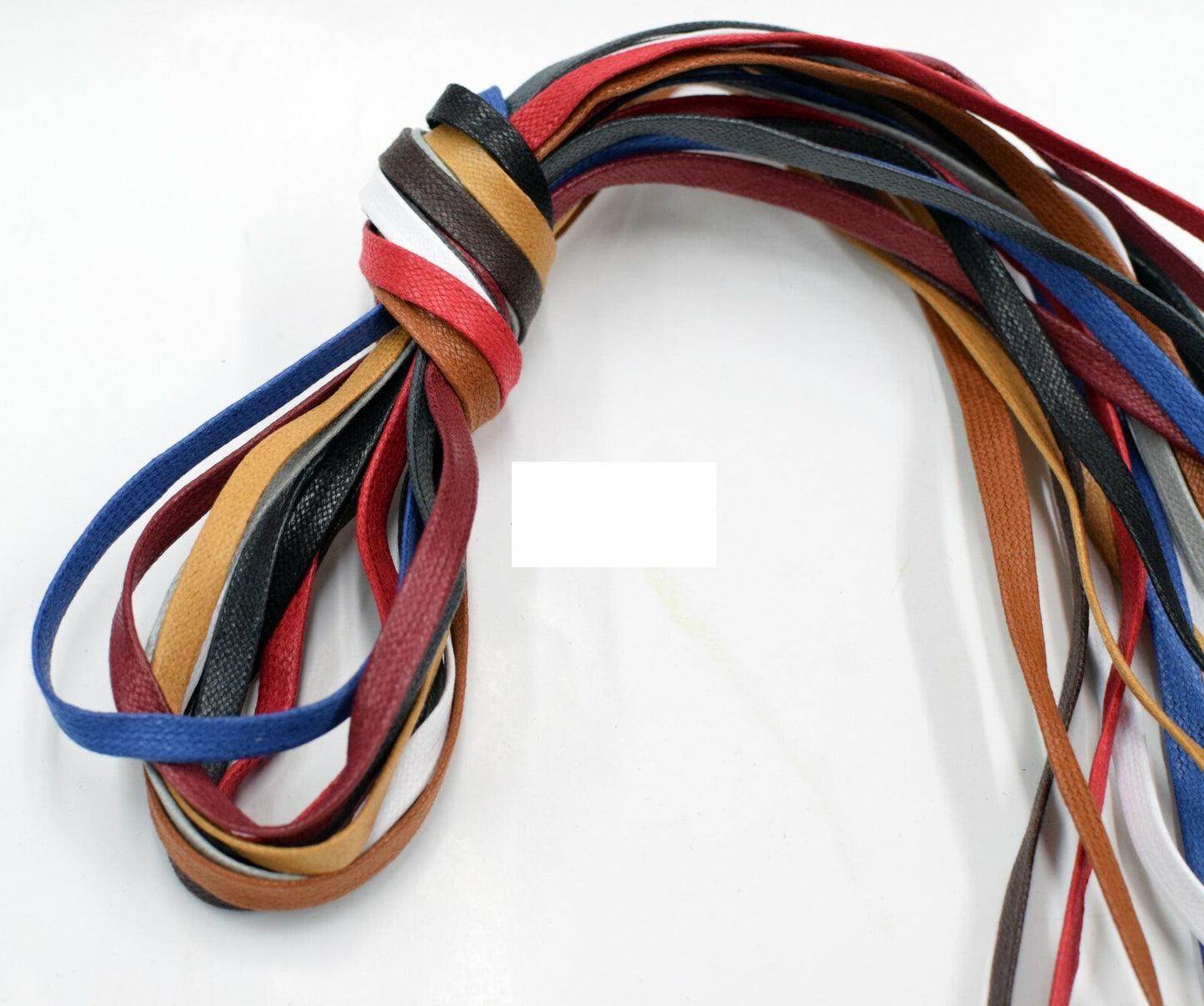 FLAT Premium Waxed Cotton Shoelaces Sneakers Colored Shoe Laces Boot Strings