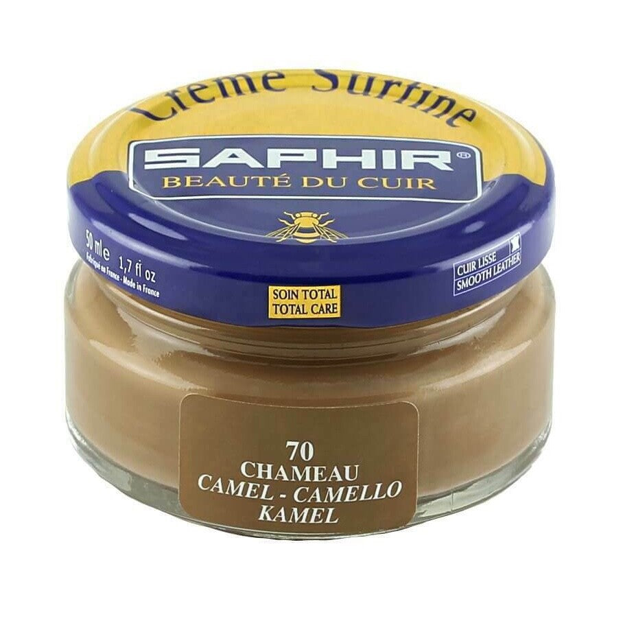 SAPHIR Cream Polish Shoe Boot Leather nourishing Beaute du Cuir Surfine 50ml Jar