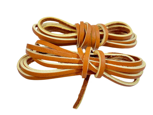 72" Alum-Tanned Rawhide Leather Laces (1 Pair) – Max Strength & Durability