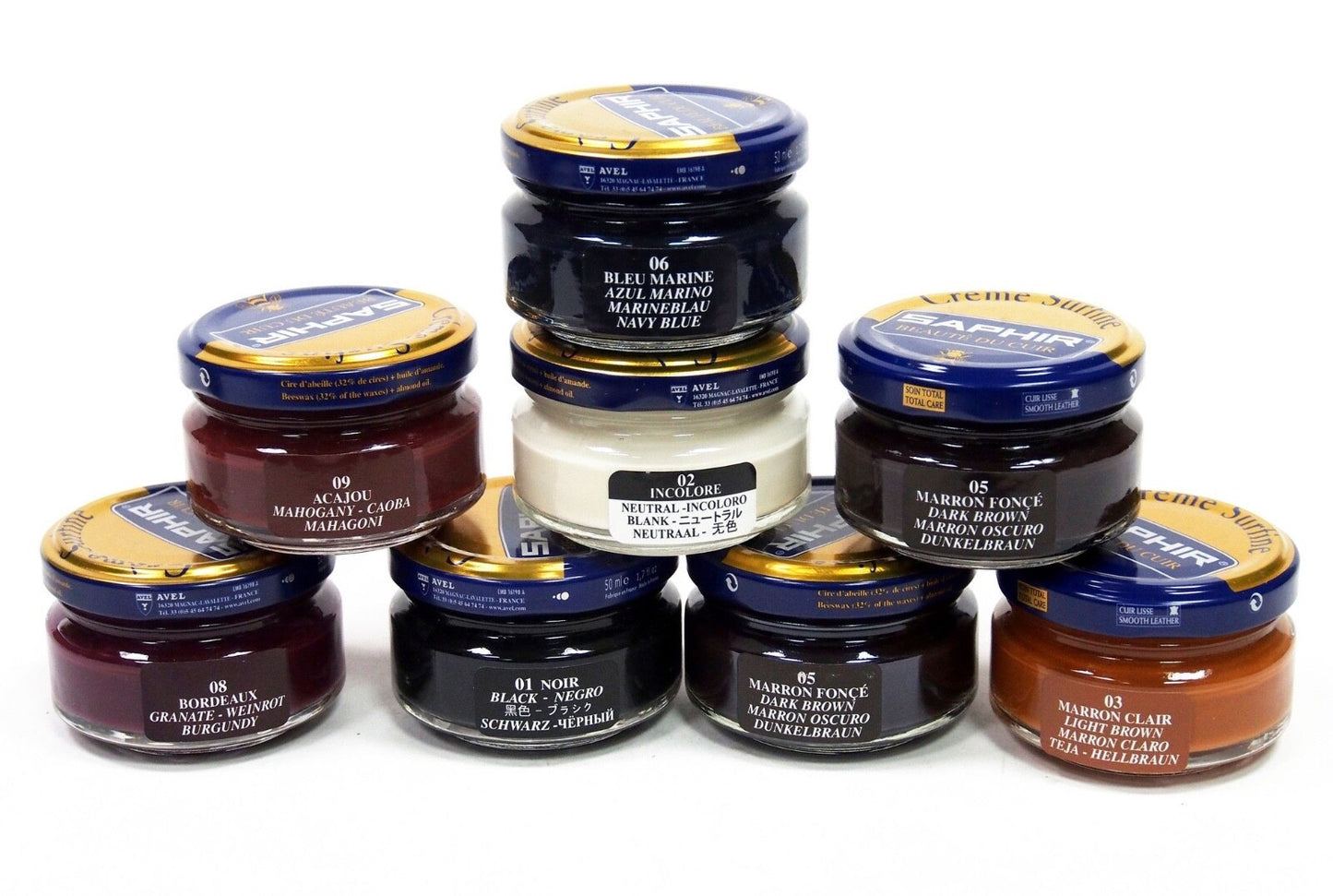 SAPHIR Cream Polish Shoe Boot Leather nourishing Beaute du Cuir Surfine 50ml Jar