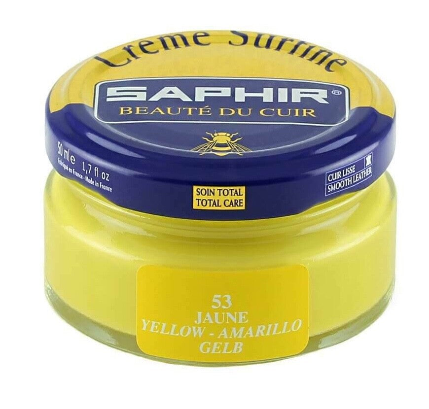 SAPHIR Cream Polish Shoe Boot Leather nourishing Beaute du Cuir Surfine 50ml Jar