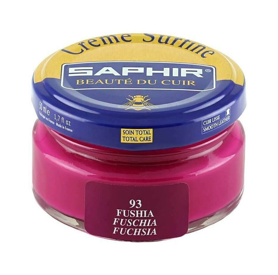 SAPHIR Cream Polish Shoe Boot Leather nourishing Beaute du Cuir Surfine 50ml Jar