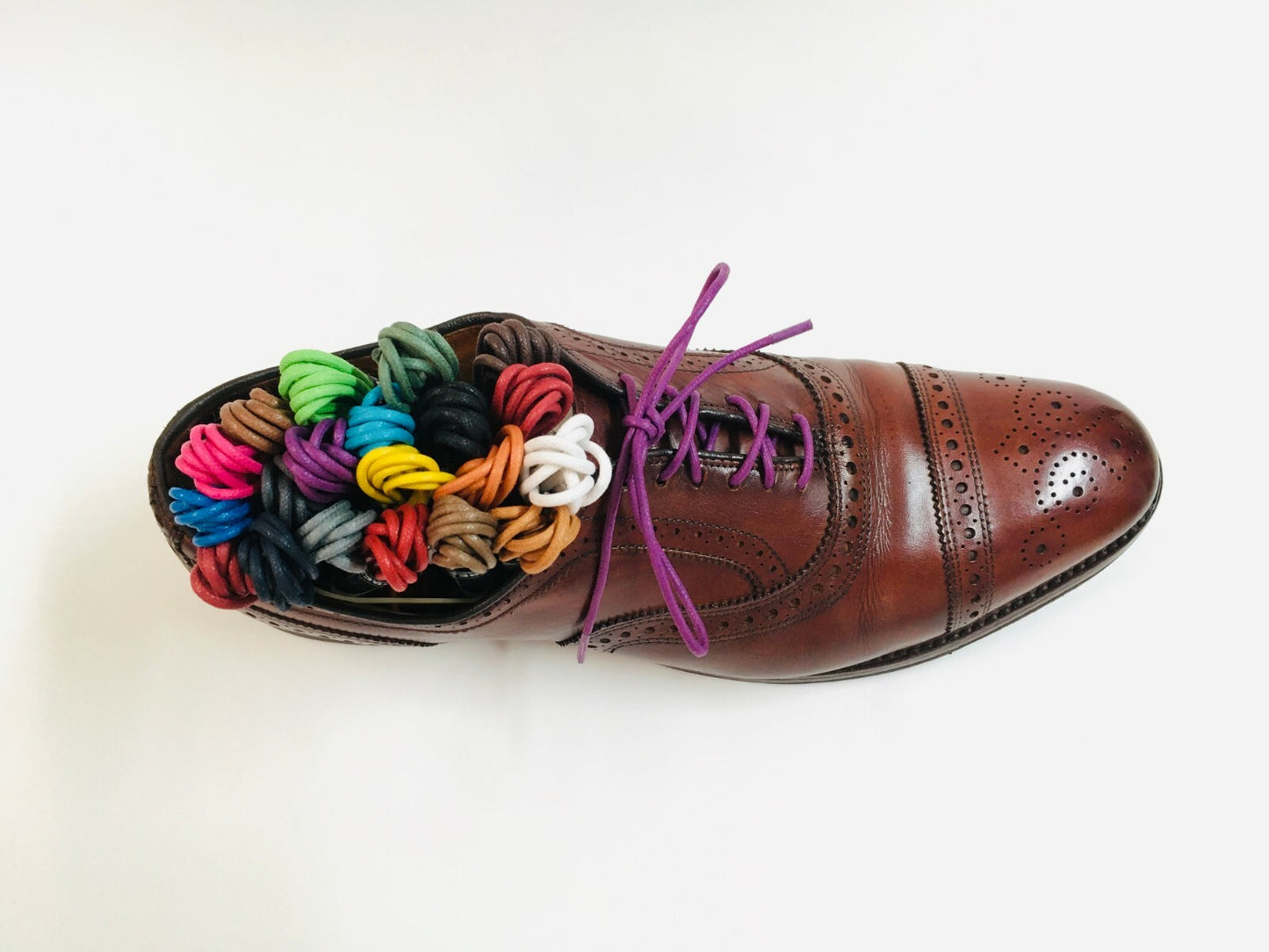 Round Premium Waxed Cotton Dress Shoelaces Fancy Shoe Boot Laces String Wax Coat