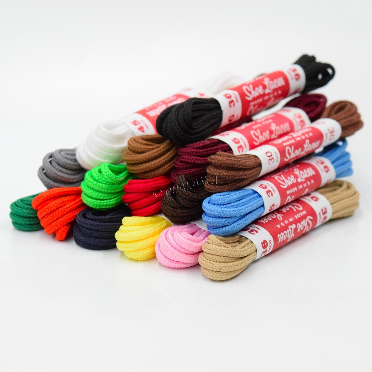 Thin Round Dress Shoe & Boot Laces (1 Pair) – Multiple Lengths & Colors