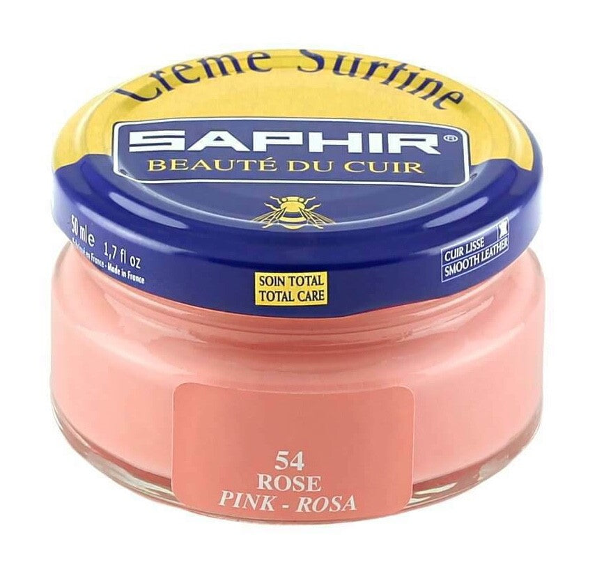 SAPHIR Cream Polish Shoe Boot Leather nourishing Beaute du Cuir Surfine 50ml Jar