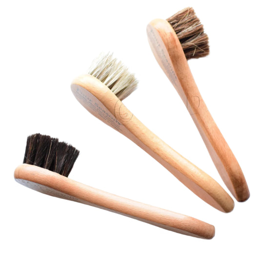 Shoe Polish Applicator Brush - 100% Genuine Horsehair
