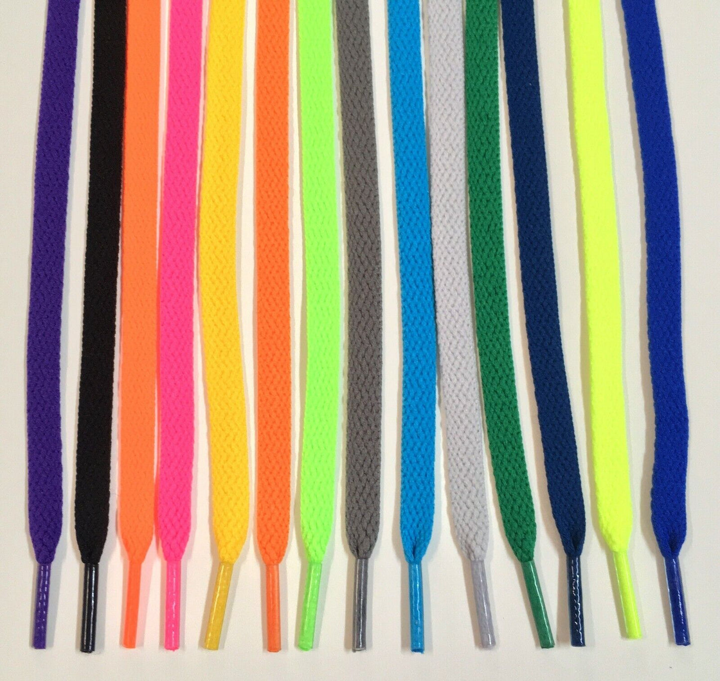 8mm FLAT Athletic Shoelaces Sport Shoe Strings Colorful Sneakers Boot Laces