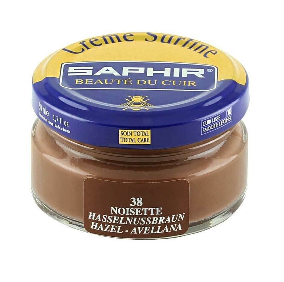 SAPHIR Cream Polish Shoe Boot Leather nourishing Beaute du Cuir Surfine 50ml Jar