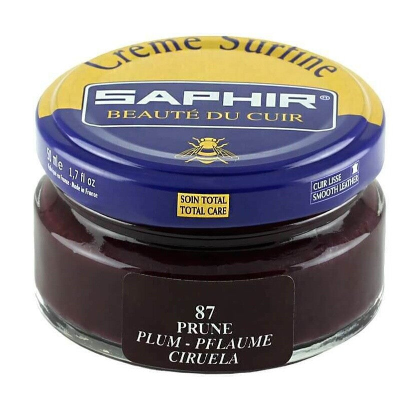 SAPHIR Cream Polish Shoe Boot Leather nourishing Beaute du Cuir Surfine 50ml Jar