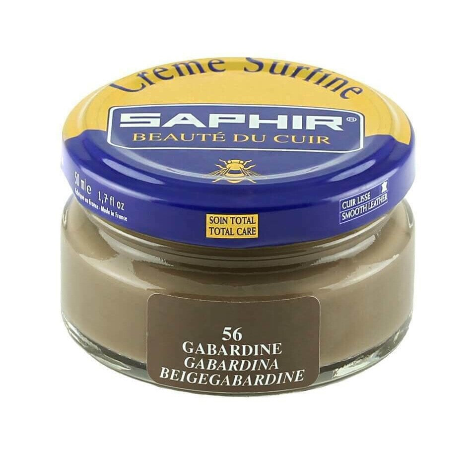 SAPHIR Cream Polish Shoe Boot Leather nourishing Beaute du Cuir Surfine 50ml Jar