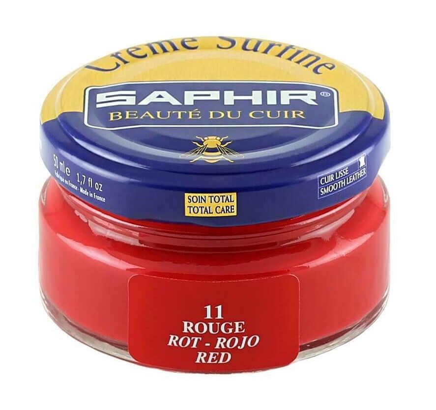 SAPHIR Cream Polish Shoe Boot Leather nourishing Beaute du Cuir Surfine 50ml Jar