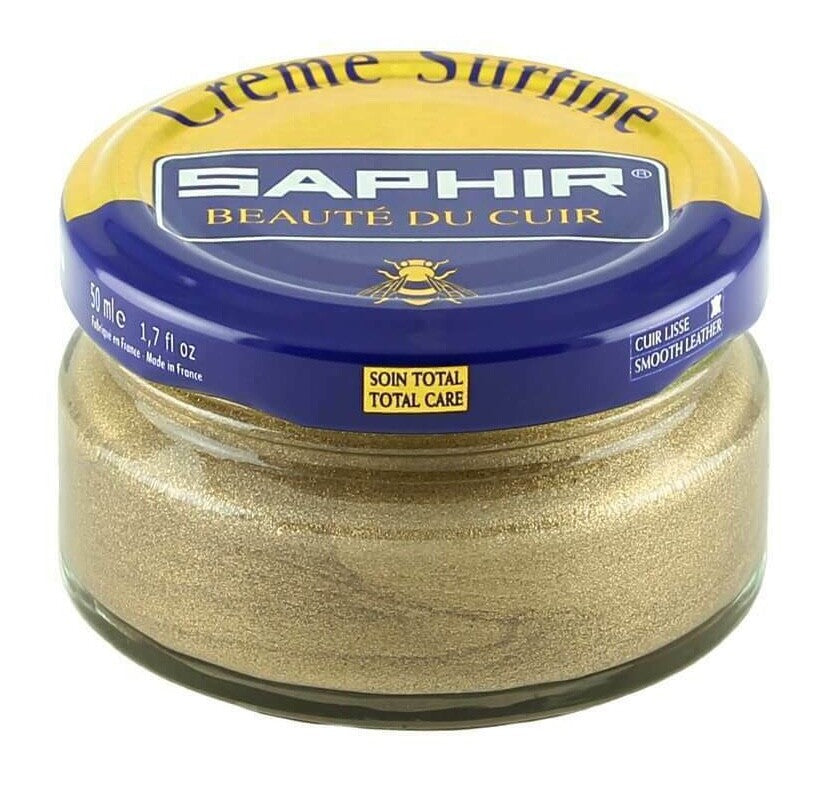 SAPHIR Cream Polish Shoe Boot Leather nourishing Beaute du Cuir Surfine 50ml Jar