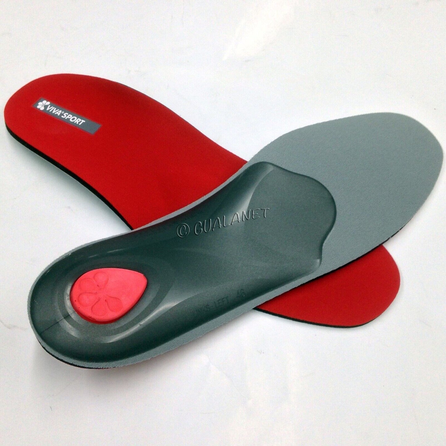 Pedag VIVA Sport Orthotic Insoles | Semi-Rigid Arch Support - Red