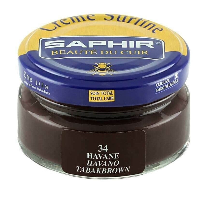 SAPHIR Cream Polish Shoe Boot Leather nourishing Beaute du Cuir Surfine 50ml Jar