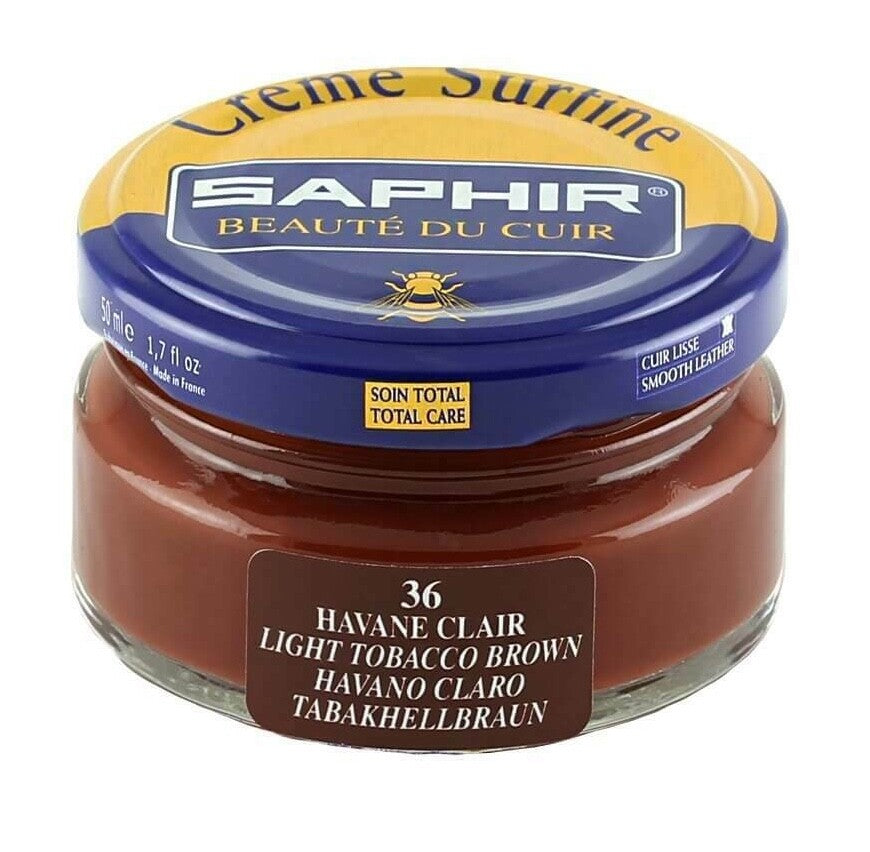 SAPHIR Cream Polish Shoe Boot Leather nourishing Beaute du Cuir Surfine 50ml Jar