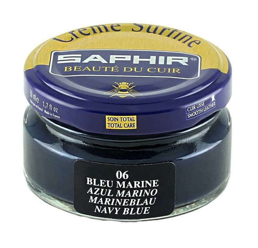 SAPHIR Cream Polish Shoe Boot Leather nourishing Beaute du Cuir Surfine 50ml Jar