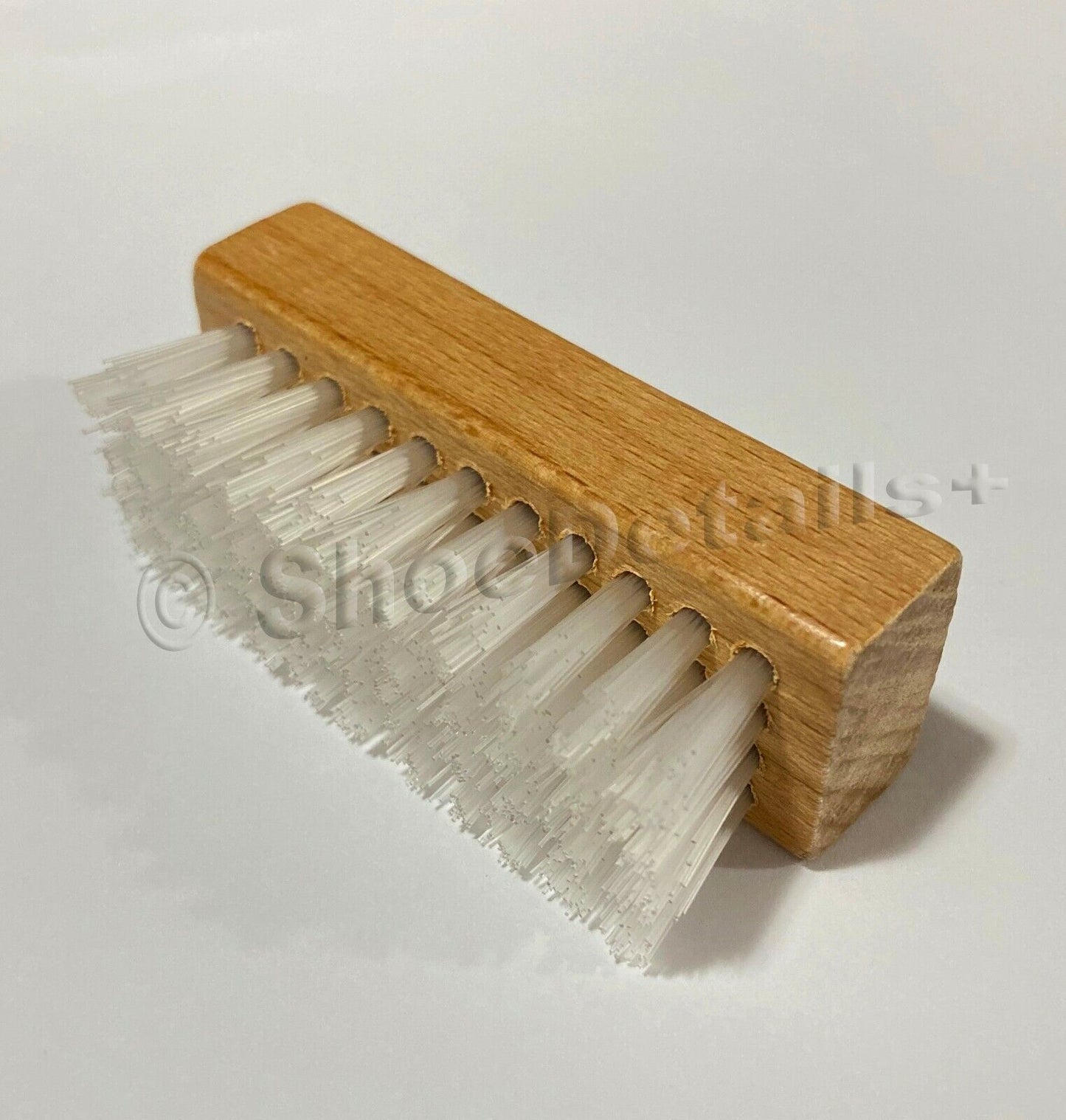 Nylon Bristles Suede Nubuck Brush Wood Handle Shoe Boot Bag Nap Cleaning Washing