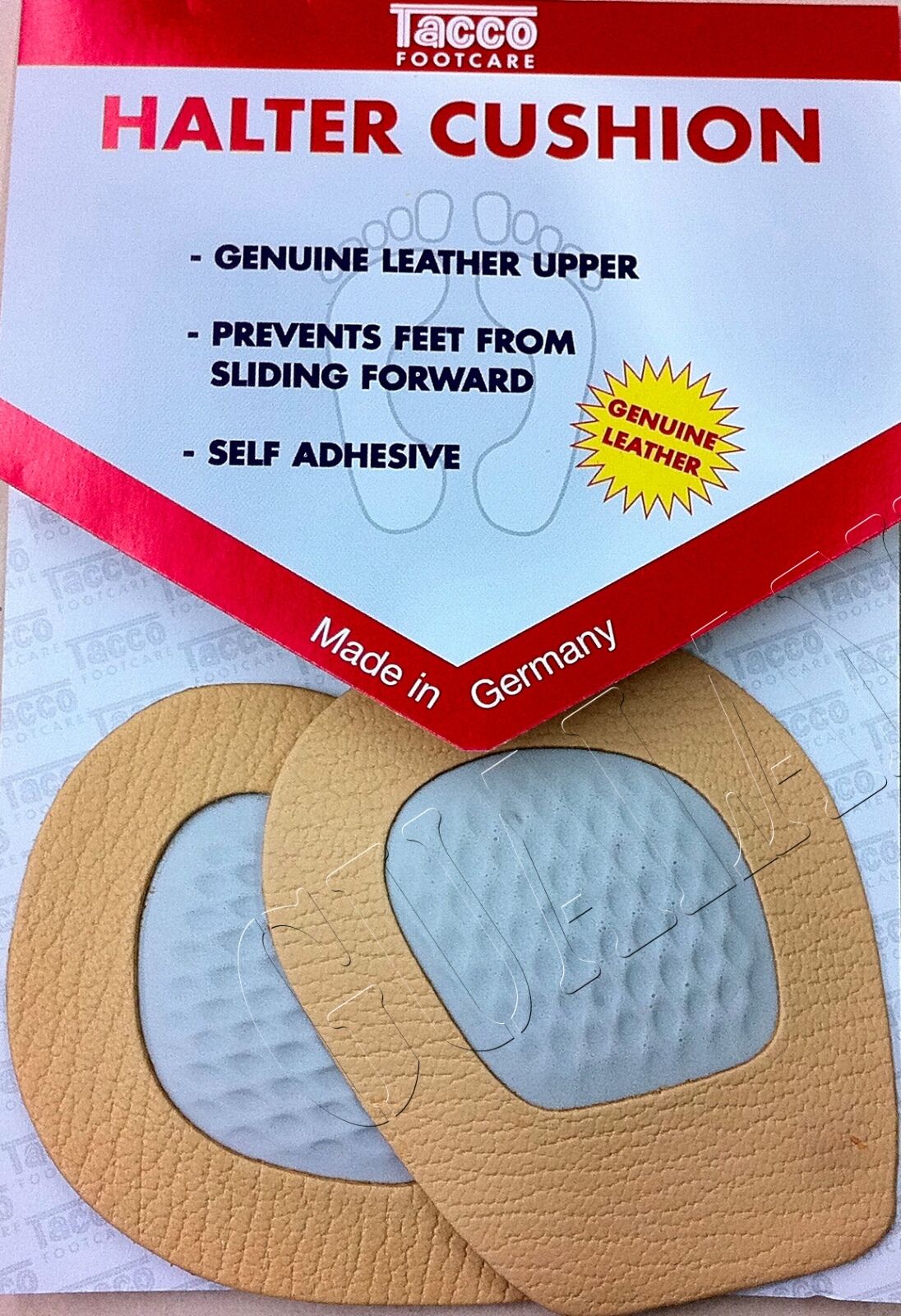 Tacco 606 Halter Metatarsal Leather Cushions Anti Slip Stop Feet Sliding Forward