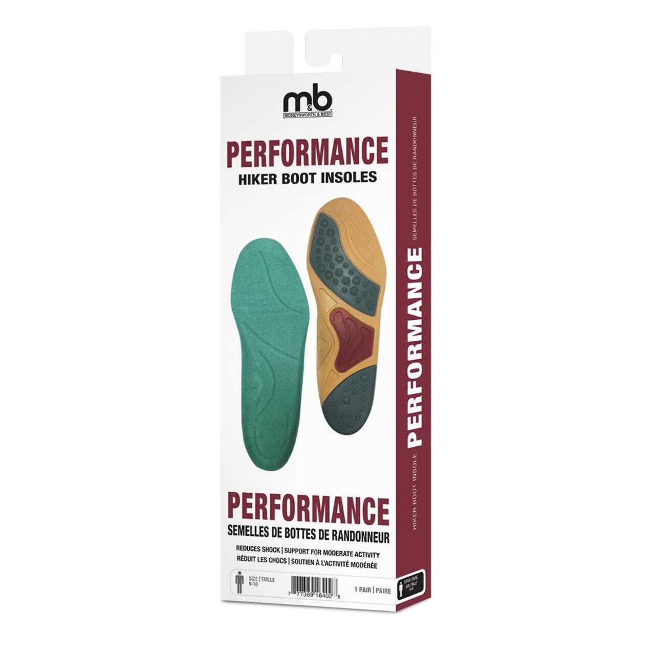 Original Hiker Work Boot GEL Insoles Replacement Casual Shoe Inserts- ALL SIZES